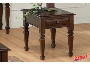 Florent Four Legged End Table With One Drawer