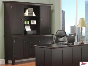 George Office Credenza With Hutch