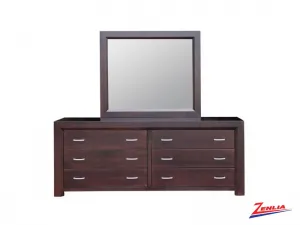 Cont 6 Drawer Long Dresser And Mirror