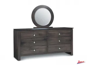 Orl 6 Drawer Long Dresser And Mirror