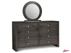 Orl 8 Drawer Long Dresser And Mirror
