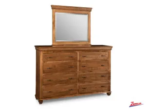 Proven 8 Drawer Long Dresser And Mirror