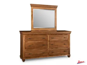 Proven 6 Drawer Long Dresser And Mirror