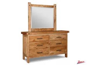 Raft  6 Drawer Dresser And Mirror