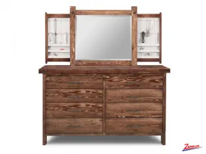 Raft 8 Drawer Long Dresser And Mirror