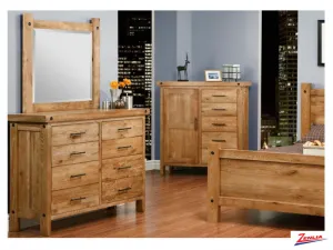 Raft 8 Drawer High Dresser And Mirror