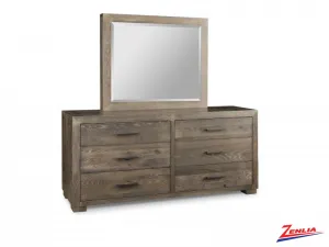 Steel 6 Drawer Dresser And Mirror
