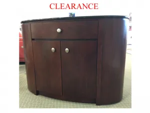 Sideboard With Granite Oval Top On Clearance