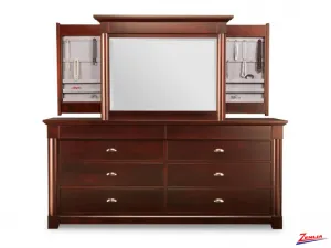 Hud 8 Drawer Long Dresser and Mirror