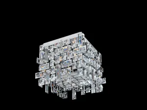 Verm 4 Light Square Flush Mount