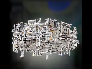 Verm 6 Light Hex Flush Mount