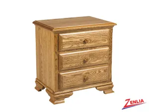 Country 3 Drawer Night Stand Large
