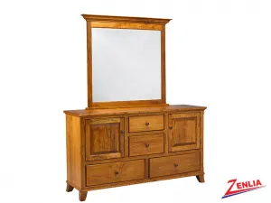 Bour 8 Drawer 2 Door Dresser And Mirror