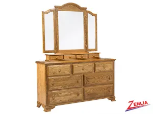 Country 7 Drawer Dresser And Mirror