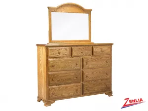 Country 9 Drawer Dresser And Mirror