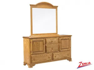 Country 8 Drawer 2 Door Dresser And Mirror