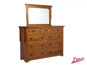 Miss 9 Drawer Dresser and Mirror