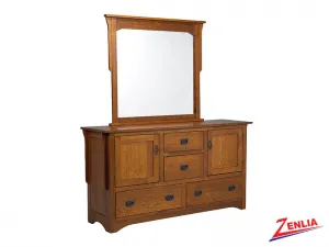 Miss 8 Drawer 2 Door Dresser and Mirror