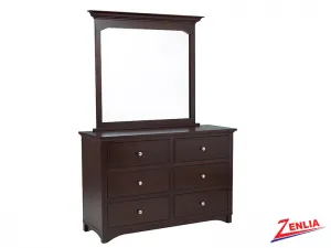 Mont 6 Drawer Dresser and Mirror