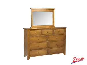 Ruff 9 Drawer Dresser and Mirror