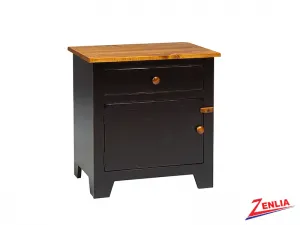 Rust 1 Drawer 1 Door Night Stand Large