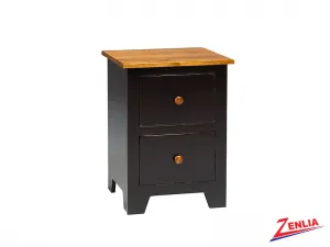 Rust 2 Drawer Night Stand Small