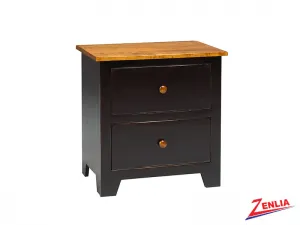 Rust 2 Drawer Night Stand Large