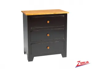 Rust 3 Drawer Chest
