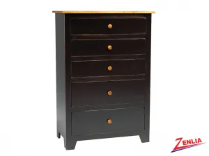 Rust 5 Drawer Chest