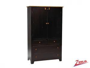 Rust Plain Top Armoire Large