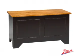 Rust Raised Panel Front Blanket Box