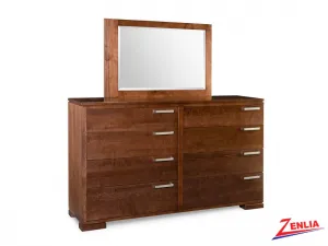 Cordo 8 Drawer Long Dresser and Mirror