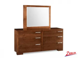 Cordo 6 Drawer Long Dresser and Mirror