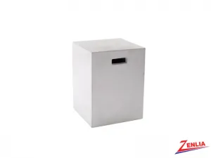 Cast White End Table