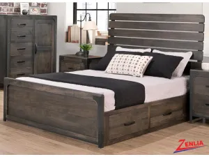 Port Storage Platform Bed With Low Footboard