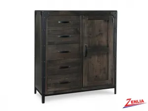 Port 5 Drawer 1 Door Gentleman Chest