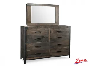 Port 8 Drawer High Dresser And Mirror