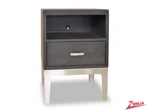 Defined One Drawer Night Stand With Metal Base