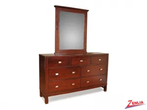 West 7 Drawers Dresser & Mirror