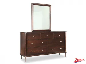 High Seven Drawers Dresser And Mirror