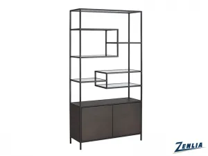 Stam Charcoal Grey Bookcase