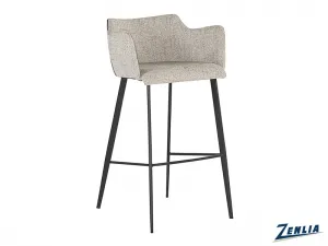 Grif Bar Stool Grey / Cognac
