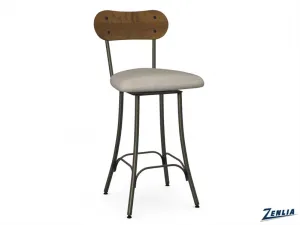 BEA41-268 Metal Fabric Swivel Stool