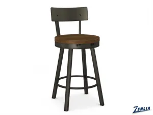Laur40-593 Metal Wood Swivel Stool