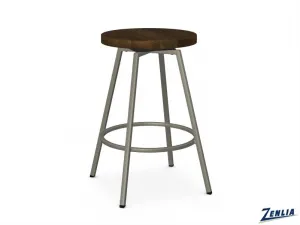 HA42-504 Metal Wood Swivel Stool