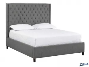 Devo Queen Upholstered Bed Koala Grey