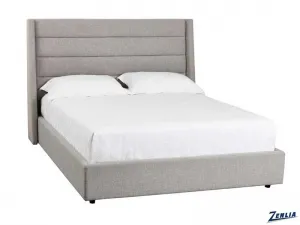 Emmi Queen Size Upholstered Bed - Marble