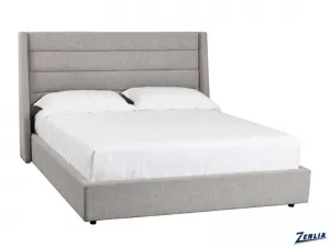 Emmi King Size Upholstered Bed - Marble