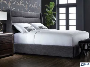 Emmi Queen Size Upholstered Bed - Quarry