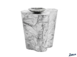 Ava Small End Table Marble Look